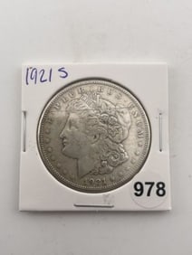 1921 S Morgan Silver Dollar Coin