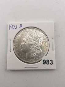 1921 D Morgan Silver Dollar Coin