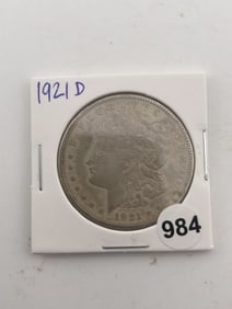 1921 D Morgan Silver Dollar Coin