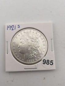 1921 S Morgan Silver Dollar Coin