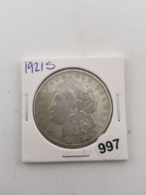 1921 S Morgan Silver Dollar Coin
