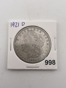1921 D Morgan Silver Dollar Coin