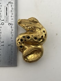Tumbaga Tairona Gold Figurine UNKNOWN MATERIAL Indian Artifact Arrowhead