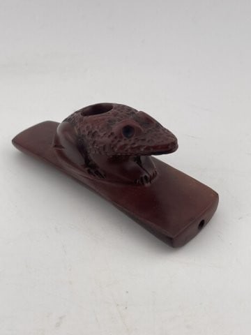 Wonderful Frog Effigy Stone Pipe Indian Artifact Arrowhead (1 of 7)