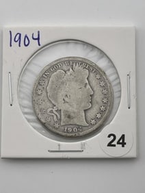 1904 Barber Half Dollar Coin