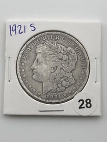 1921 S Morgan Silver Dollar Coin