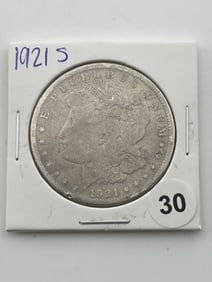 1921 S Morgan Silver Dollar Coin