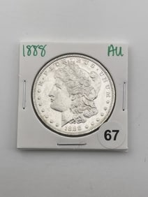 1888 AU Morgan Silver Dollar Coin