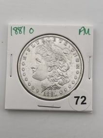 1881 O AU Morgan Silver Dollar Coin