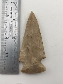 3 & 3/8" Hopewell Indian Artifact Arrowhead