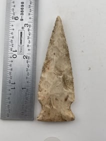 3 & 1/4" Side Notch Indian Artifact Arrowhead