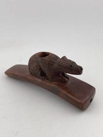 Bear Effigy Hopewell Pipe Indian Artifact Arrowhead