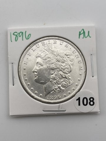 1896 AU Morgan Silver Dollar Coin: All coins have been Sigma tested for authenticity. Please bid with confidence. KEY WORDS: INDIAN ARTIFACT ARTIFACTS ARROWHEAD ARROWHEADS NATIVE AMERICAN MISSISSIPPIAN QUAPAW CADDO POTTERY COINS MORGAN