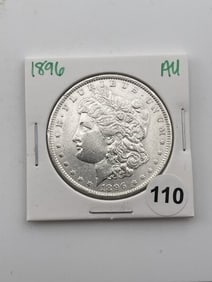 1896 AU Morgan Silver Dollar Coin