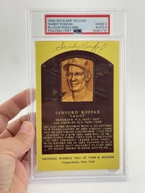 Sandy Koufax Hand Signed Authentic Autograph