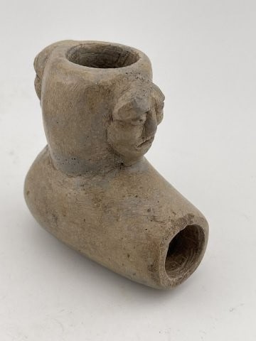 Face Effigy Stone Pipe Indian Artifact Arrowhead (1 of 7)