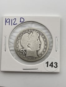 1912 Barber Half Dollar Coin