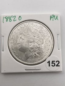 1882 O AU Morgan Silver Dollar Coin