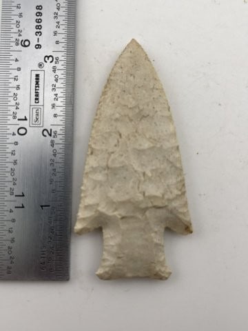 3 & 1/4" Finely made Nobbed Hardin Indian Artifact Arrowhead: KEY WORDS: INDIAN ARTIFACT ARTIFACTS ARROWHEAD ARROWHEADS NATIVE AMERICAN MISSISSIPPIAN QUAPAW CADDO POTTERY COINS MORGAN DOLLAR PEACE DOLLAR SILVER COINS Arkansas. Now taking in consignments for pre-