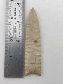 3 & 5/8" Clovis with nice flutes Indian Artifact Arrowhead