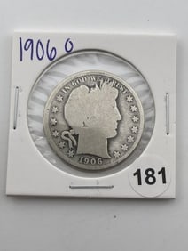 1906 O Barber Half Dollar Coin