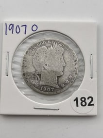 1907 O Barber Half Dollar Coin
