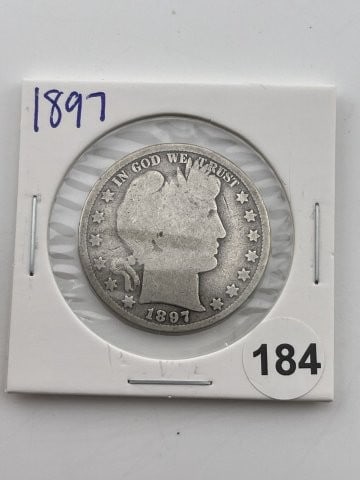 1897 Barber Half Dollar Coin (1 of 2)