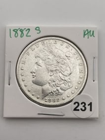 1882 S AU Morgan Silver Dollar Coin