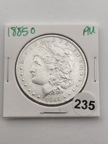 1885 O AU Morgan Silver Dollar Coin