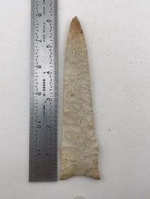 6 & 1/8" Finely made Dalton exceptional flaking very well made Indian Artifact Arrowhead