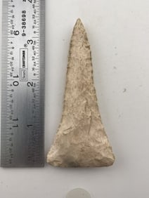 3 & 1/2" Drill Indian Artifact Arrowhead