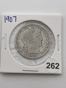 1907 Barber Half Dollar Coin