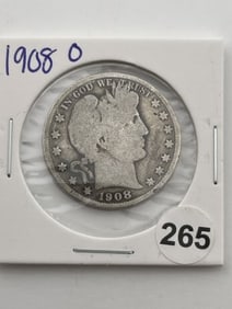 1908 O Barber Half Dollar Coin
