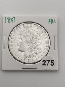 1881 AU Morgan Silver Dollar Coin