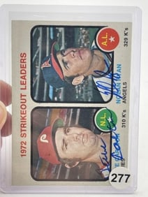 Nolan Ryan & Steve Carlton Hand Signed Authentic Autograph