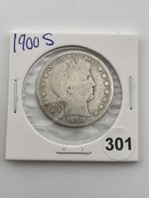 1900 S Barber Half Dollar Coin
