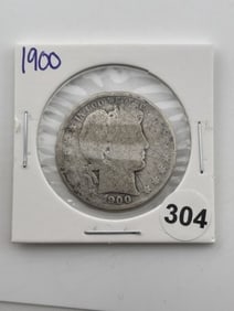 1900 Barber Half Dollar Coin
