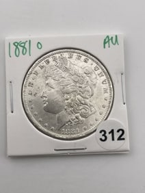 1881 O AU Morgan Silver Dollar Coin