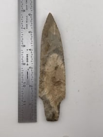 6" Hardin beautiful material Indian Artifact Arrowhead