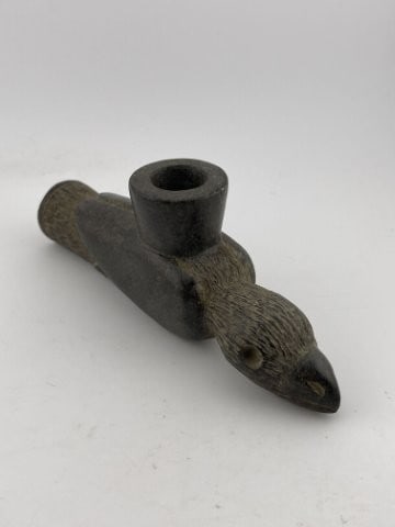 Hawk Effigy Stone Pipe Indian Artifact Arrowhead (1 of 8)