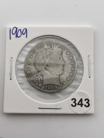 1909 Barber Half Dollar Coin