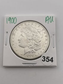 1900 AU Morgan Silver Dollar Coin