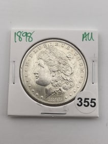 1898 AU Morgan Silver Dollar Coin