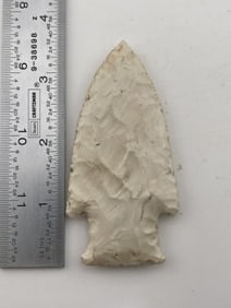 3 & 1/2" Nobbed Hardin Indian Artifact Arrowhead