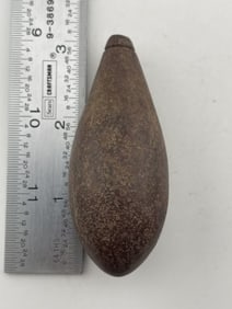 Hematite Plummet Indian Artifact Arrowhead