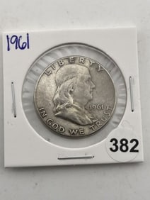1961 Franklin Half Dollar Silver Coin