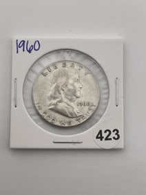 1960 Franklin Half Dollar Silver Coin