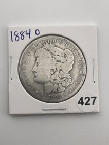 1884 O Morgan Silver Dollar Coin