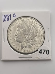1881 O Morgan Silver Dollar Coin