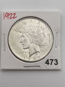 1922 Peace Silver Dollar Coin